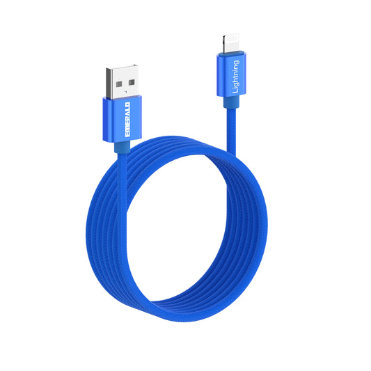 Emerald 10ft Braided USB-A to Lightning, Fast Charging & Data Syncing Cable Compatible with iPhone