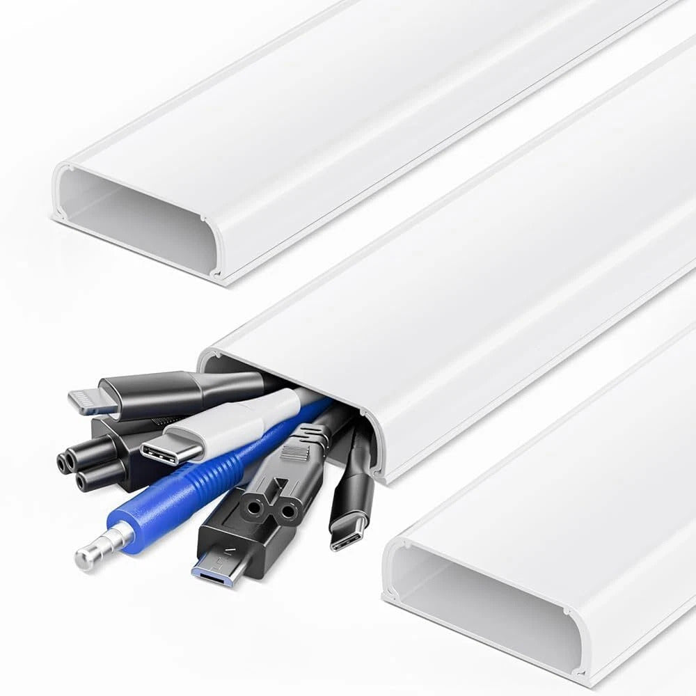 Emerald's 4pc (2.5 ft./pc.) White Cable Cover w/ Pre-Drill Holes