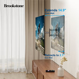 Brookstone Full Motion Wall Mount for 17"-65" TVs, Swivel, Tilt, Level Adjustment, 66 lbs Capacity