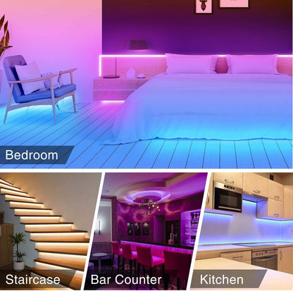 25 ft. Plug-In Smart Remote Controlled Integrated LED Color Changing Strip Light - 2500