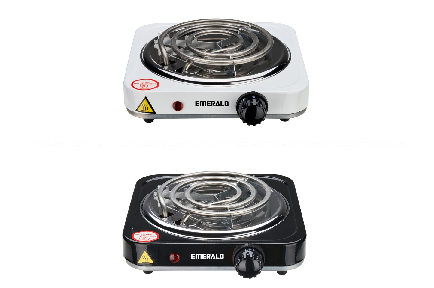 Emerald Compact & Portable, 1000W Electric Single Burner 5.5" Coil Stovetop