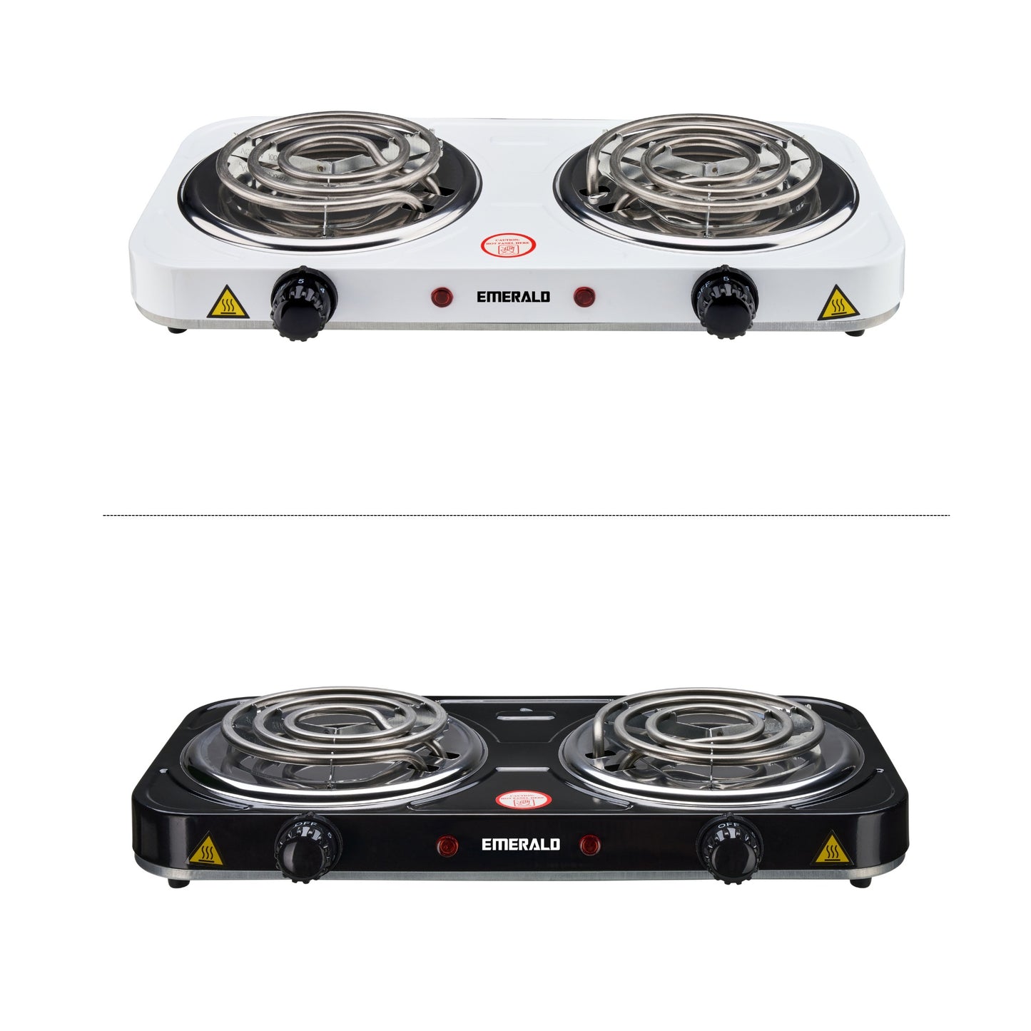 Emerald Compact & Portable, 2000W (2x1000W) Electric Double Burner 5.5" Coils Stovetop
