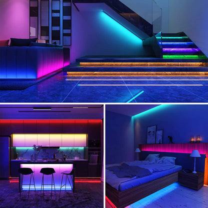 25 ft. Plug-In Smart Remote Controlled Integrated LED Color Changing Strip Light - 2500