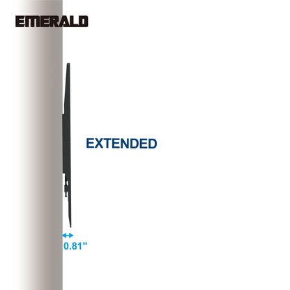 Emerald Ultra Slim Fixed Wall Mount for 23"–65" TVs, 0.81" Low Profile, VESA 200x200 to 400x400mm