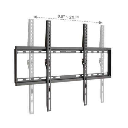 Brookstone Low Profile Fixed TV Wall Mount for 37"-86" TVs, Max 99 lbs, VESA 100x100 to 600x400mm