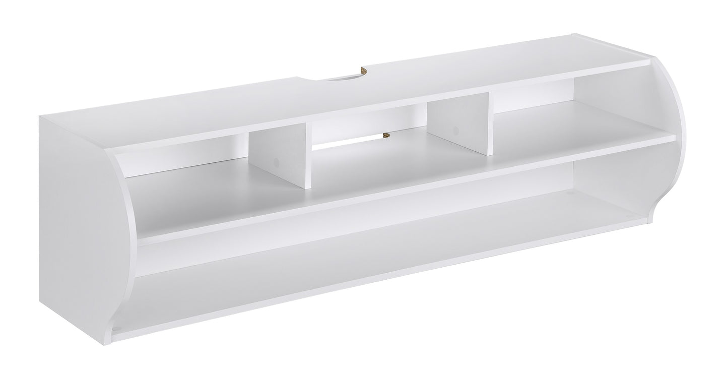 Emerald Modern Wall Mounted Entertainment Center with Cable Management, 120 lbs Weight Capacity
