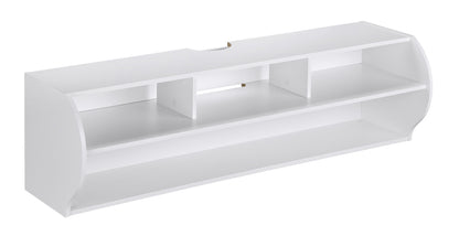 Emerald Modern Wall Mounted Entertainment Center with Cable Management, 120 lbs Weight Capacity