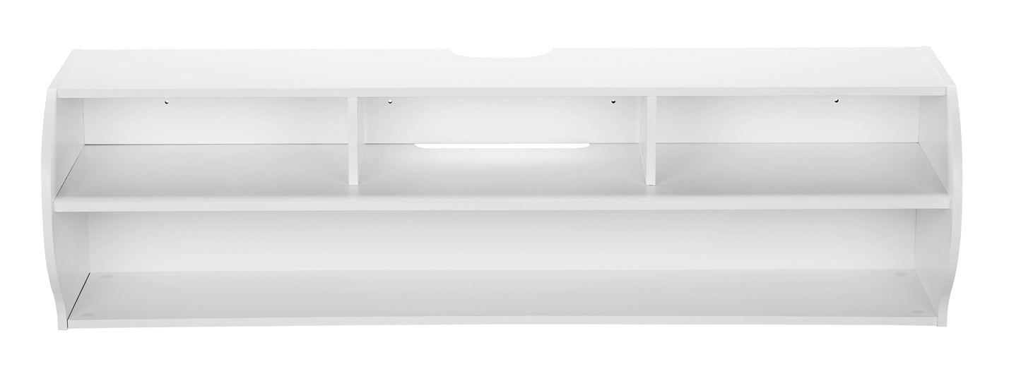 Emerald Modern Wall Mounted Entertainment Center with Cable Management, 120 lbs Weight Capacity