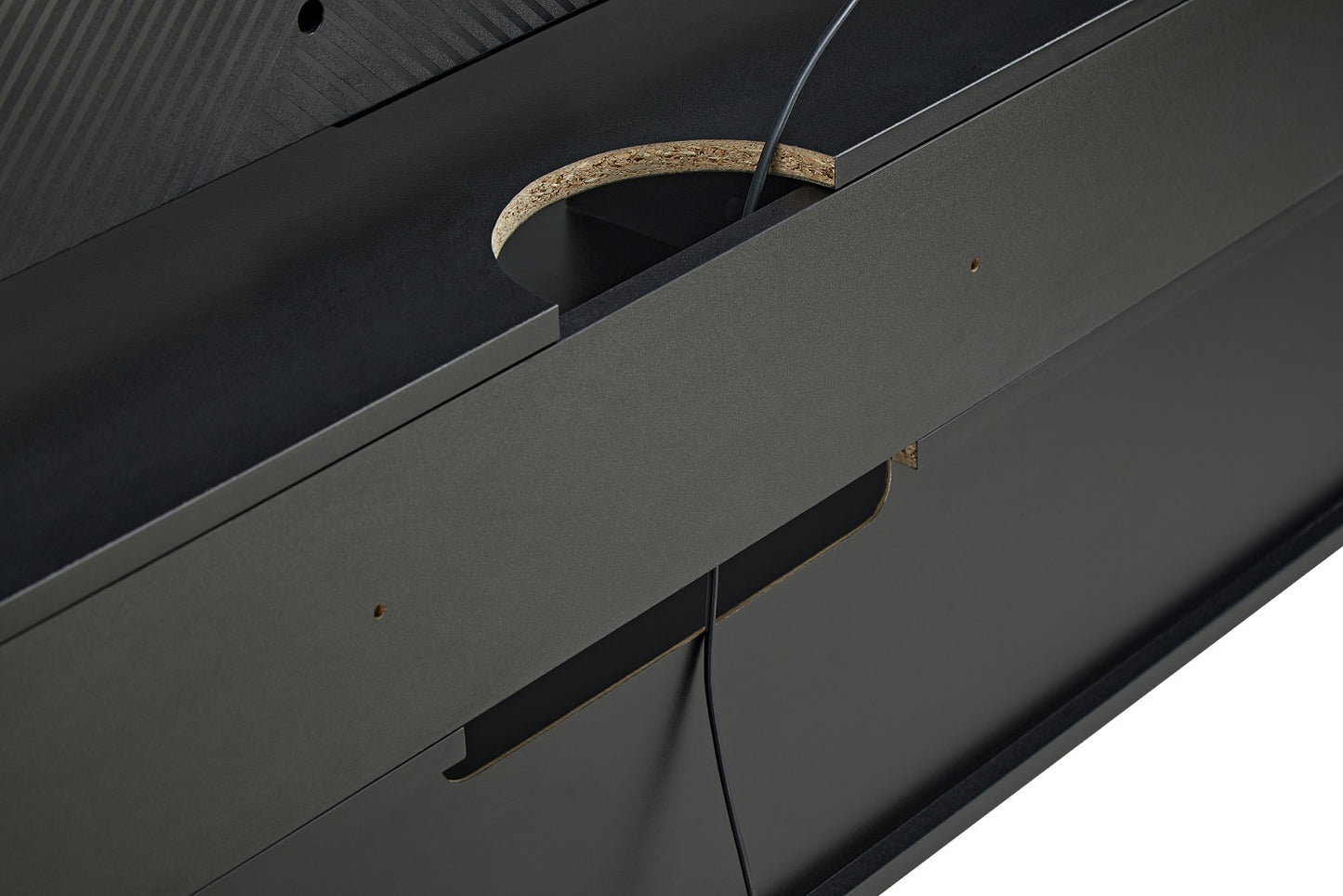Emerald Modern Wall Mounted Entertainment Center with Cable Management, 120 lbs Weight Capacity