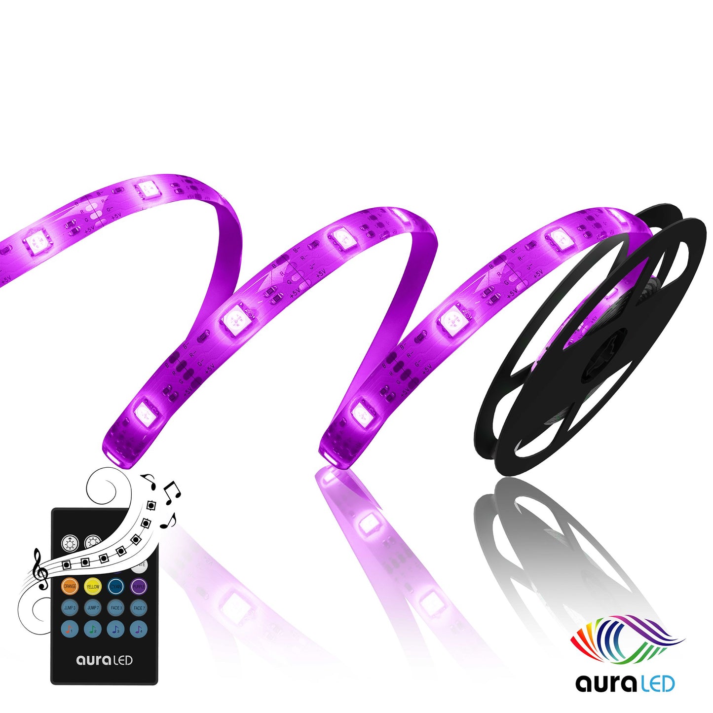 25 ft. Plug-In Smart Remote Controlled Integrated LED Color Changing Strip Light - 2500