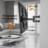 Brookstone Full Motion Wall Mount for 36″–85″ TVs, 99 lbs Capacity, Swivel, Tilt & Level Adjustment