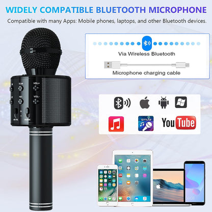 Bluetooth Karaoke Microphone With FM Radio