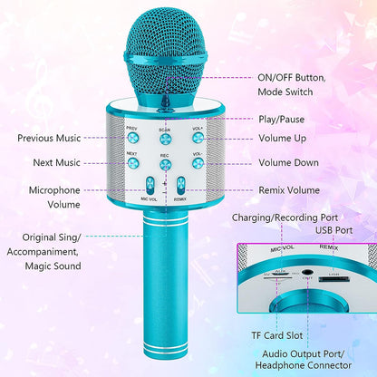 Bluetooth Karaoke Microphone With FM Radio