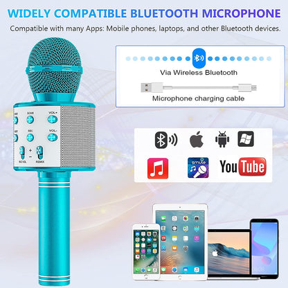 Bluetooth Karaoke Microphone With FM Radio