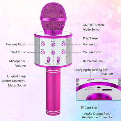 Bluetooth Karaoke Microphone With FM Radio