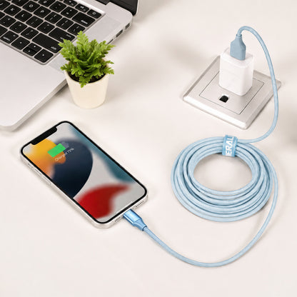 Emerald 10ft Braided USB-A or USB-C to USB-C (Type-C), Fast Charging & Data Syncing Cable