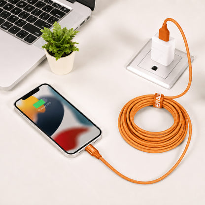 Emerald 10ft Braided USB-A or USB-C to USB-C (Type-C), Fast Charging & Data Syncing Cable