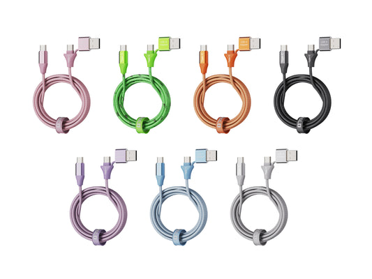 Emerald 10ft Braided USB-A or USB-C to USB-C (Type-C), Fast Charging & Data Syncing Cable