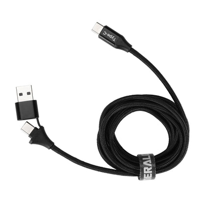 Emerald 6ft Braided USB-A or USB-C to USB-C (Type-C), Fast Charging & Data Syncing Cable