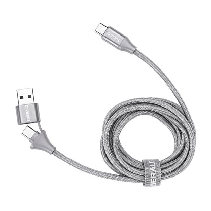 Emerald 6ft Braided USB-A or USB-C to USB-C (Type-C), Fast Charging & Data Syncing Cable