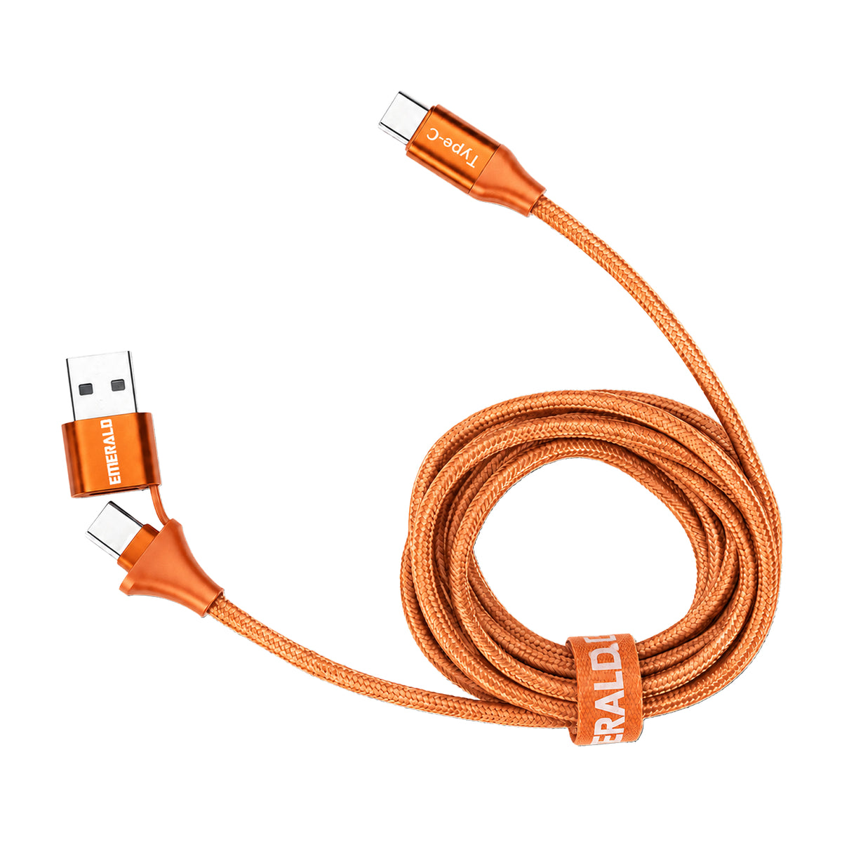 Emerald 6ft Braided USB-A or USB-C to USB-C (Type-C), Fast Charging & Data Syncing Cable