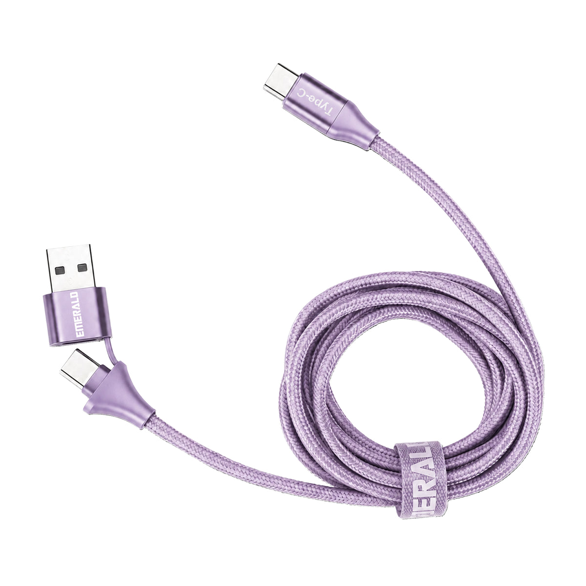 Emerald 6ft Braided USB-A or USB-C to USB-C (Type-C), Fast Charging & Data Syncing Cable