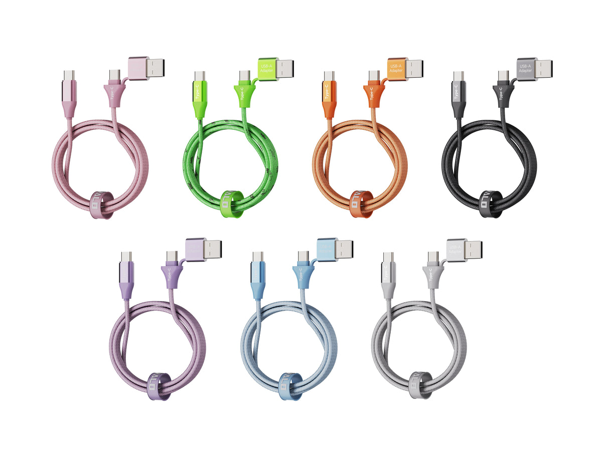 Emerald 6ft Braided USB-A or USB-C to USB-C (Type-C), Fast Charging & Data Syncing Cable