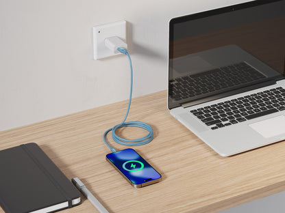 Emerald 10ft Braided USB-A or USB-C to Lightning, Fast Charging & Data Syncing Cable Compatible with iPhone