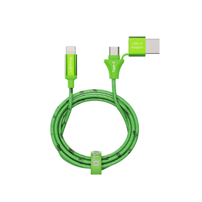 Emerald 10ft Braided USB-A or USB-C to Lightning, Fast Charging & Data Syncing Cable Compatible with iPhone