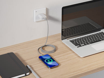 Emerald 10ft Braided USB-A or USB-C to Lightning, Fast Charging & Data Syncing Cable Compatible with iPhone