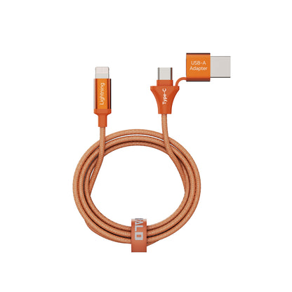 Emerald 10ft Braided USB-A or USB-C to Lightning, Fast Charging & Data Syncing Cable Compatible with iPhone