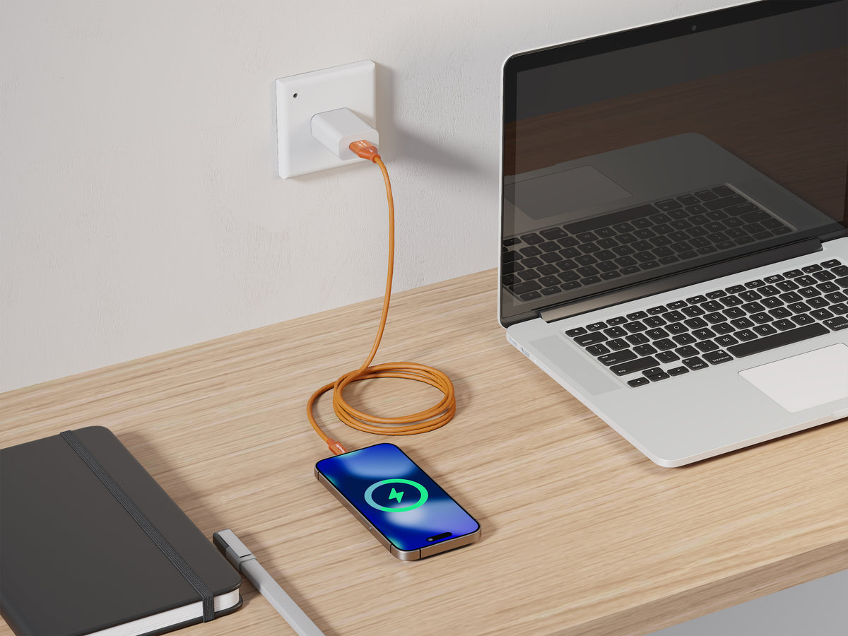 Emerald 10ft Braided USB-A or USB-C to Lightning, Fast Charging & Data Syncing Cable Compatible with iPhone