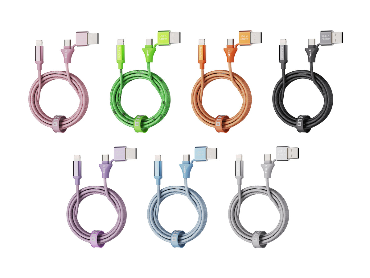 Emerald 10ft Braided USB-A or USB-C to Lightning, Fast Charging & Data Syncing Cable Compatible with iPhone