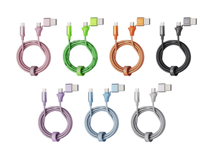 Emerald 10ft Braided USB-A or USB-C to Lightning, Fast Charging & Data Syncing Cable Compatible with iPhone