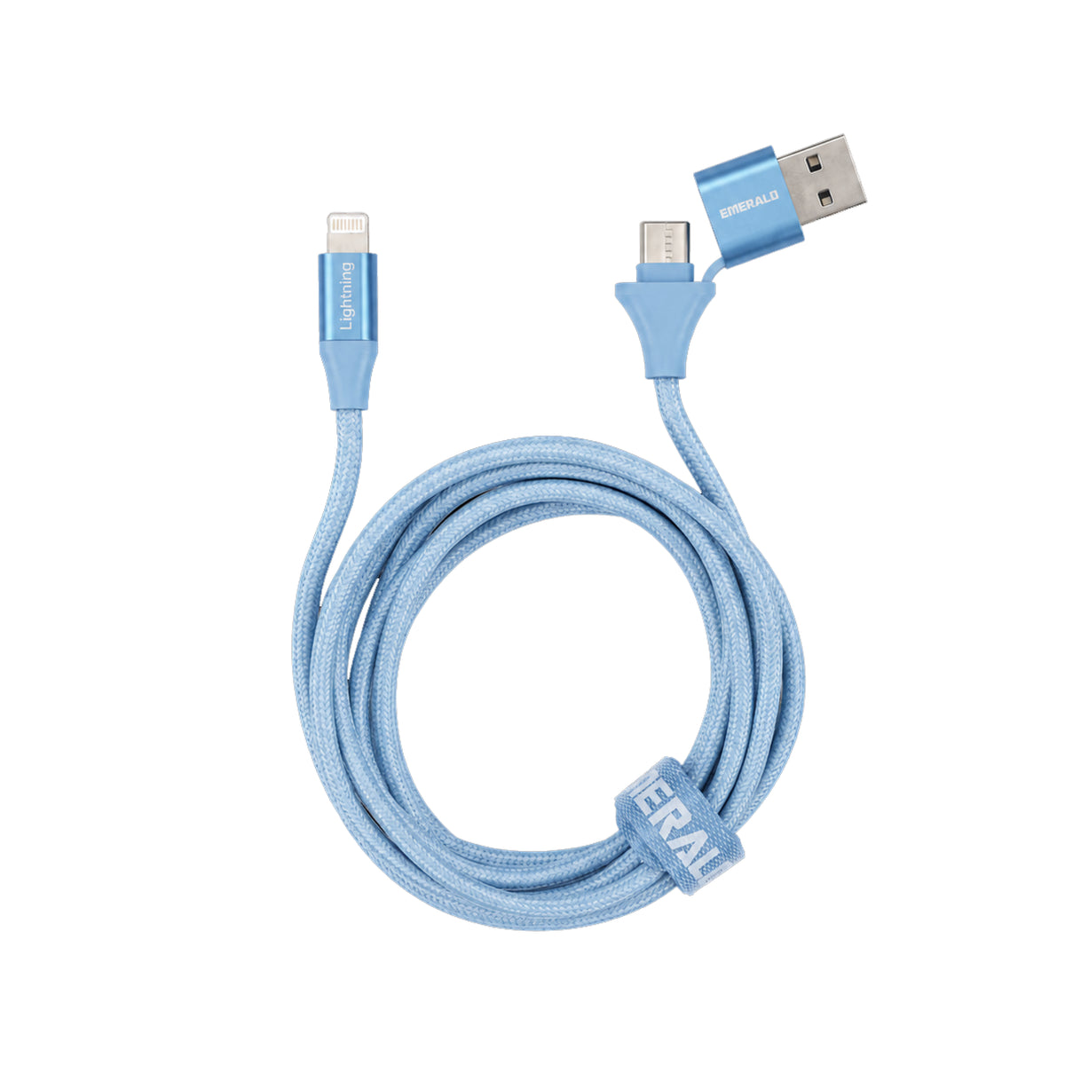Emerald 6ft Braided USB-A or USB-C to Lightning, Fast Charging & Data Syncing Cable Compatible with iPhone