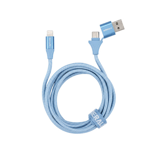 Emerald 6ft Braided USB-A or USB-C to Lightning, Fast Charging & Data Syncing Cable Compatible with iPhone