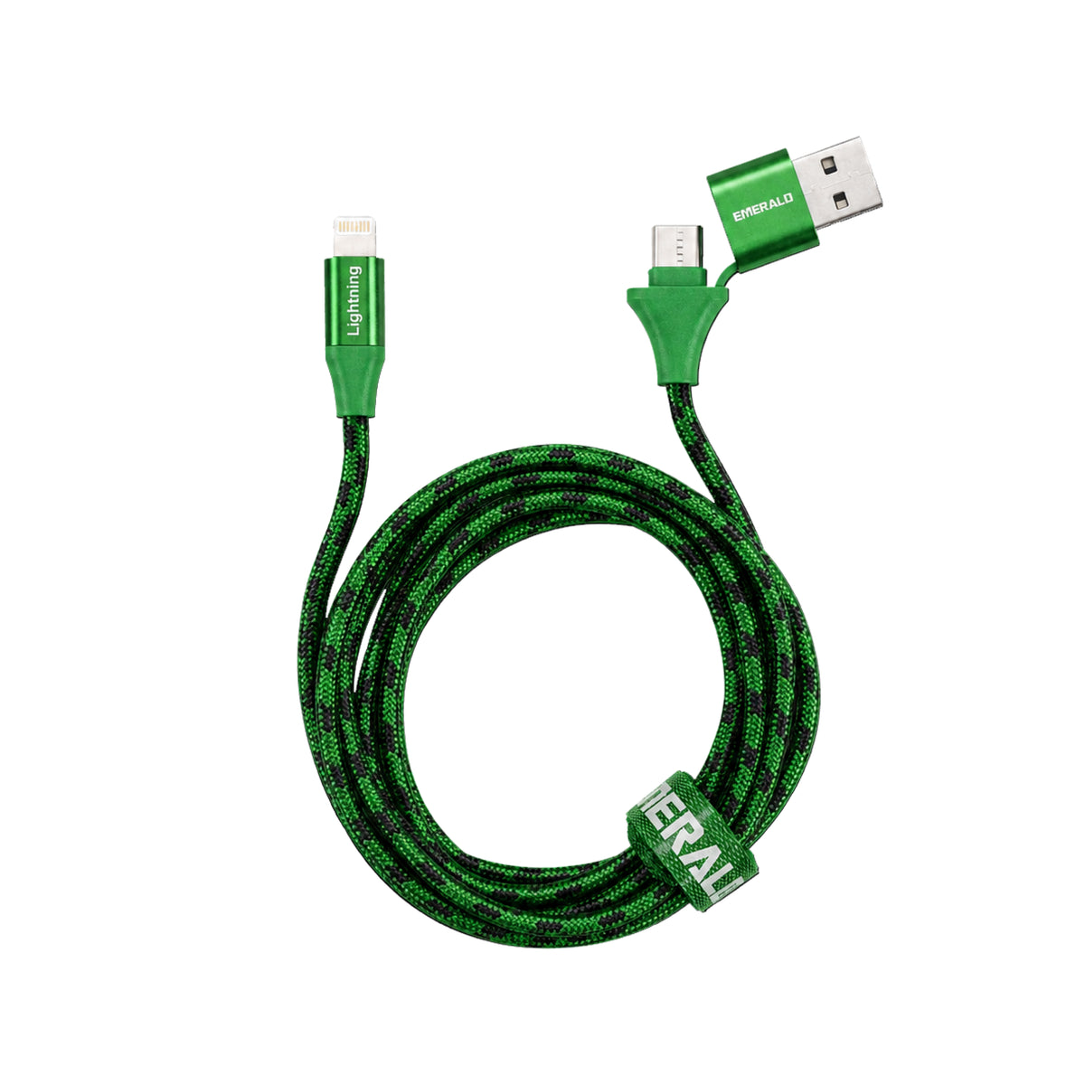 Emerald 6ft Braided USB-A or USB-C to Lightning, Fast Charging & Data Syncing Cable Compatible with iPhone