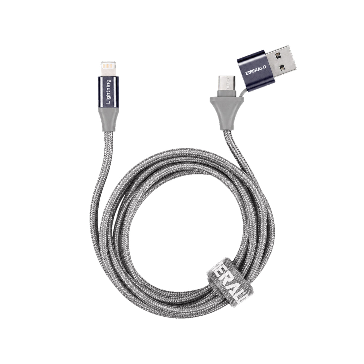 Emerald 6ft Braided USB-A or USB-C to Lightning, Fast Charging & Data Syncing Cable Compatible with iPhone