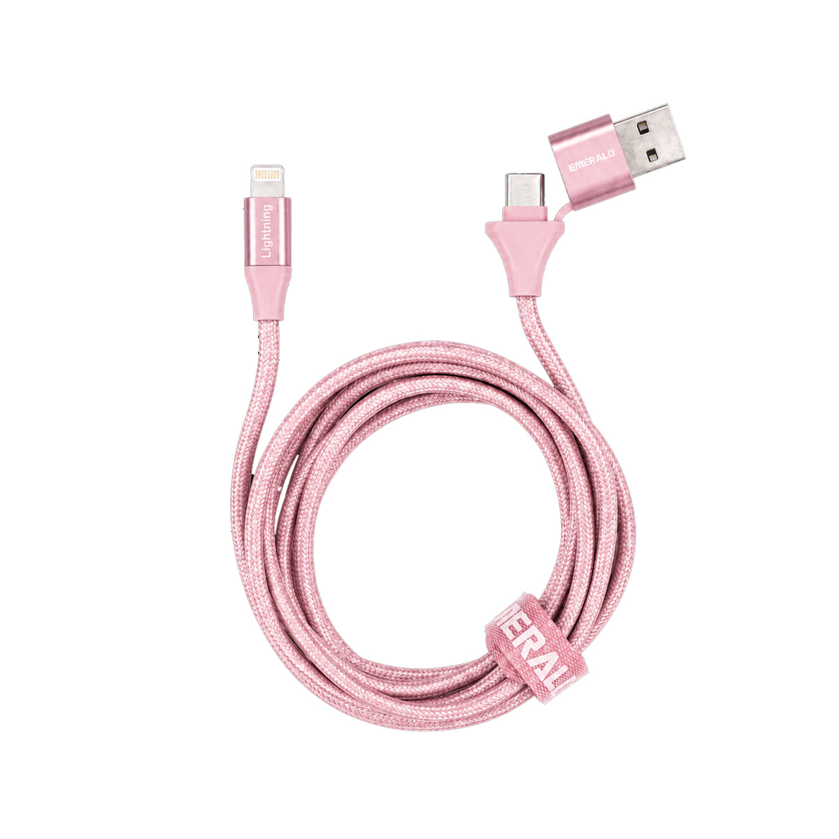 Emerald 6ft Braided USB-A or USB-C to Lightning, Fast Charging & Data Syncing Cable Compatible with iPhone
