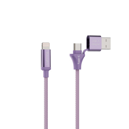 Emerald 6ft Braided USB-A or USB-C to Lightning, Fast Charging & Data Syncing Cable Compatible with iPhone