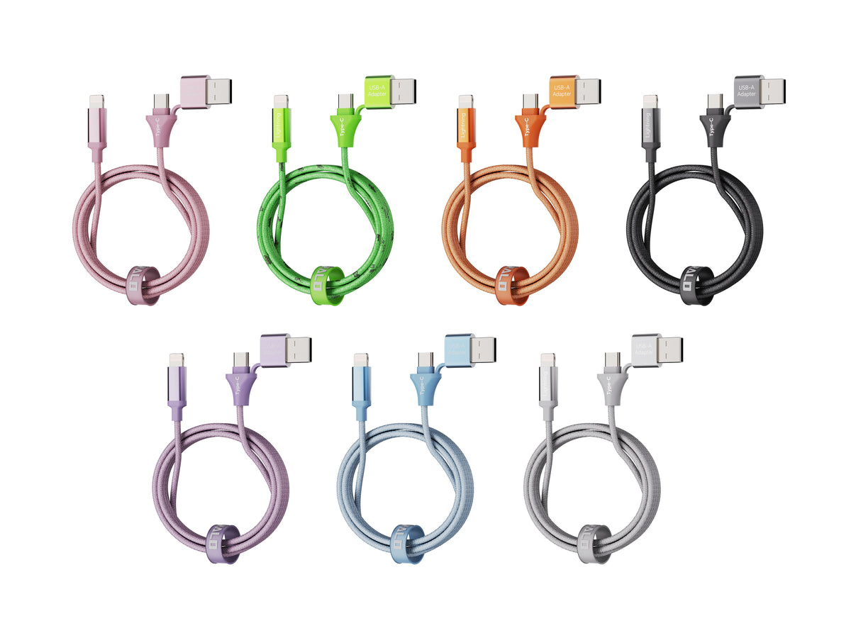 Emerald 6ft Braided USB-A or USB-C to Lightning, Fast Charging & Data Syncing Cable Compatible with iPhone