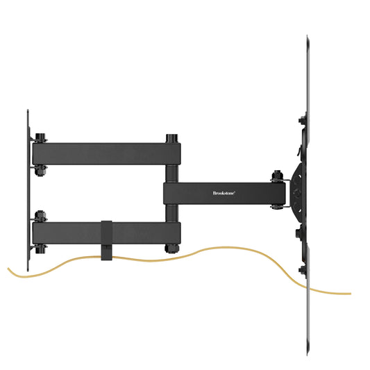 Brookstone Full Motion Wall Mount for 17"-65" TVs, Swivel, Tilt, Level Adjustment, 66 lbs Capacity