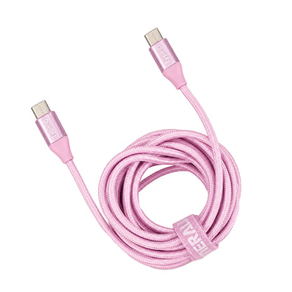 Emerald 10ft Braided USB-C to USB-C (Type-C), Fast Charging & Data Syncing Cable