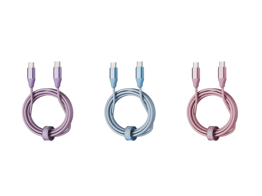Emerald 10ft Braided USB-C to USB-C (Type-C), Fast Charging & Data Syncing Cable