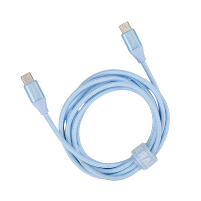 Emerald 6ft Braided USB-C to USB-C (Type-C), Fast Charging & Data Syncing Cable