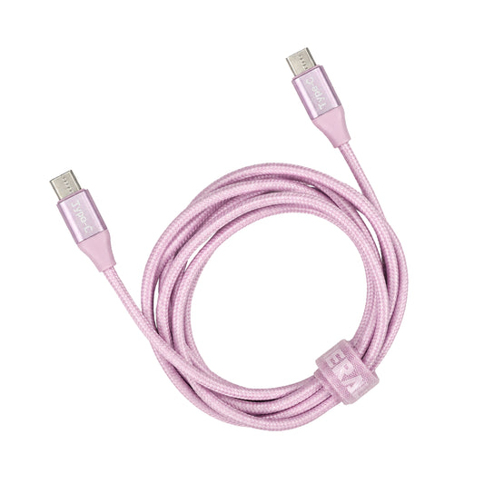 Emerald 6ft Braided USB-C to USB-C (Type-C), Fast Charging & Data Syncing Cable