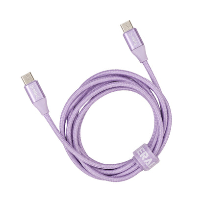 Emerald 6ft Braided USB-C to USB-C (Type-C), Fast Charging & Data Syncing Cable