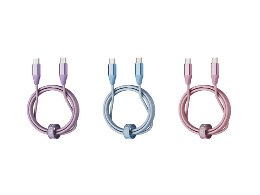 Emerald 6ft Braided USB-C to USB-C (Type-C), Fast Charging & Data Syncing Cable