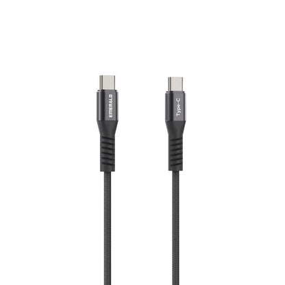 Emerald 4ft Coiled USB-C to USB-C Charging Cable, 60W Fast Charging