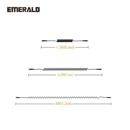 Emerald 4ft Coiled USB-C to USB-C Charging Cable, 60W Fast Charging
